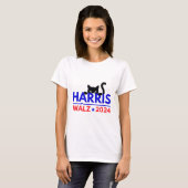 Walz 2024 Grappige Kattenverkiezing Kamala Harris T-shirt (Voorkant volledig)