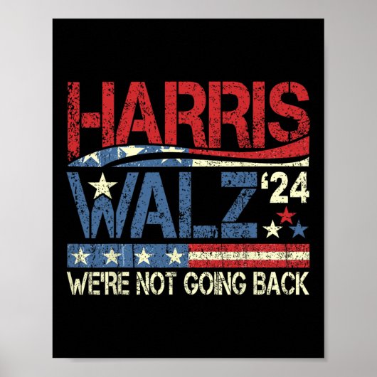 Walz 2024 Kamala Harris 2024 Tim Walz 2024 USA FLA Poster (Voorkant)