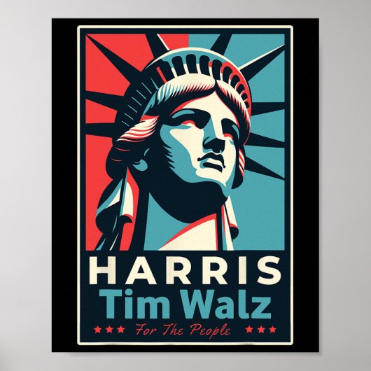 Walz 2024 Kamala Harris 2024 Tim Walz 2024 USA Poster (Voorkant)