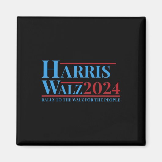 Walz 2024 Kamala Harris Tim Walz Campaign Funny Te Magneet (Voorkant)