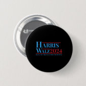 Walz 2024 Kamala Harris Tim Walz Campaign Funny Te Ronde Button 5,7 Cm (Voorkant /achterkant)