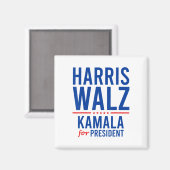 Walz 2024 Kamala Harris voor President Tim Walz Magneet (Voorkant / Achterkant)