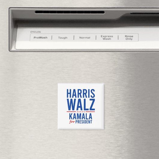 Walz 2024 Kamala Harris voor President Tim Walz Magneet (Insitu (Vaatwasser))