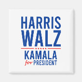 Walz 2024 Kamala Harris voor President Tim Walz Magneet (Voorkant)