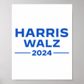 Walz 2024 President Amerikaanse vlag Kamala Harris Poster (Voorkant)