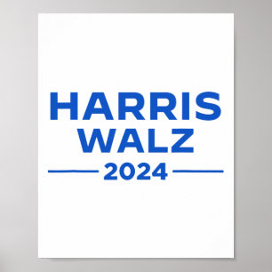 Walz 2024 President Amerikaanse vlag Kamala Harris Poster