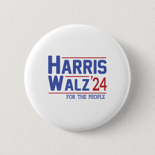 Walz 2024 President Amerikaanse Vlag Kamala Harris Ronde Button 5,7 Cm
