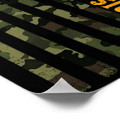 Walz 2024 Presidentsverkiezingen Kamala Camo Vlag Poster (Hoek)