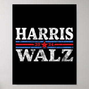 Walz 2024 Verkiezing Kamala Harris Tim Waltz 2024  Poster
