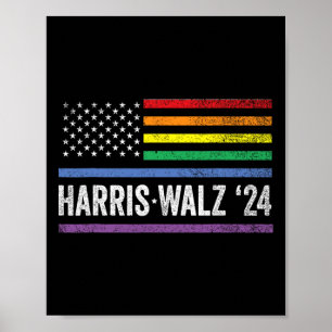 Walz 2024 Verkiezing Kamala Tim Waltz Amerikaans L Poster