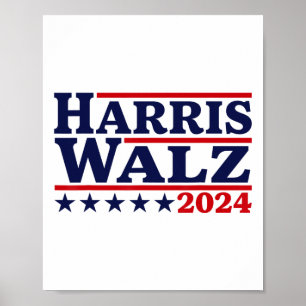 Walz 2024 Verkiezingen Kamala Harris Tim Waltz 202 Poster