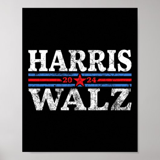 Walz 2024 Verkiezingen Kamala Harris Tim Waltz 202 Poster (Voorkant)