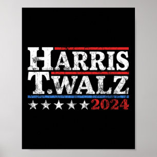 Walz 2024 Verkiezingen Kamala Harris Tim Waltz 202 Poster