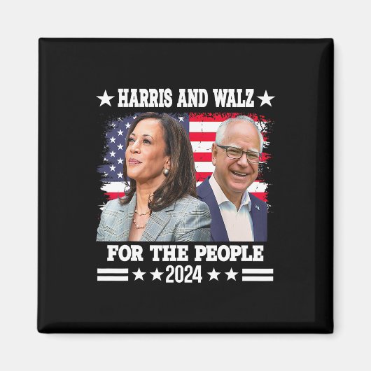Walz 2024 Verkiezingen Kamala Harris Tim Waltz Magneet (Voorkant)