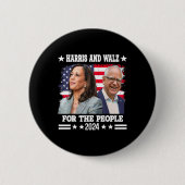 Walz 2024 Verkiezingen Kamala Harris Tim Waltz Ronde Button 5,7 Cm (Voorkant)