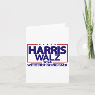 Walz 2024 We gaan niet terug Kamala Harris VP Wa Kaart