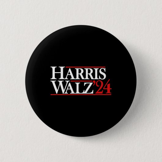 Walz 24 President Kamala 2024 Ronde Button 5,7 Cm (Voorkant)