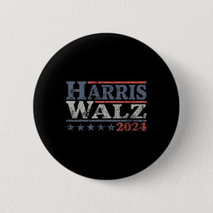 Walz 24 Verkiezingen Kamala Harris Tim Waltz 24 3 Ronde Button 5,7 Cm