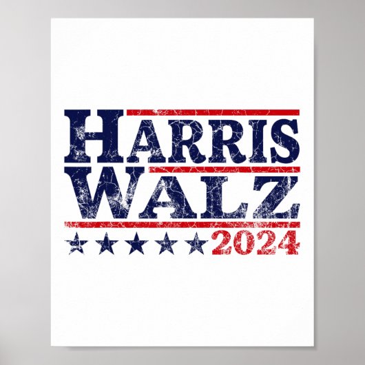 Walz 24 Verkiezingen Kamala Harris Tim Waltz 24 Poster (Voorkant)