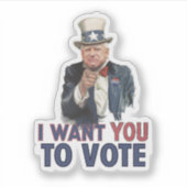 Walz - Ik wil dat je stemt Sticker (Voorkant)