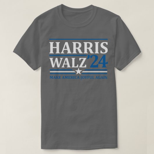 Walz Joyful Again 2024 Campagne Souvenir TShirt 2 (Design voorkant)