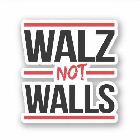 Walz NOT Walls Sticker (Voorkant)