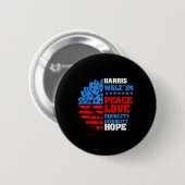 Walz Peace Love Equality Hope Diversity Ronde Button 5,7 Cm (Voorkant /achterkant)
