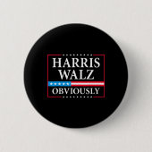 Walz uiteraard President Kamala Harris Waltz Elect Ronde Button 5,7 Cm (Voorkant)