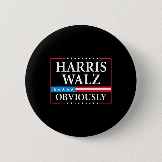 Walz uiteraard President Kamala Harris Waltz Elect Ronde Button 5,7 Cm (Voorkant)