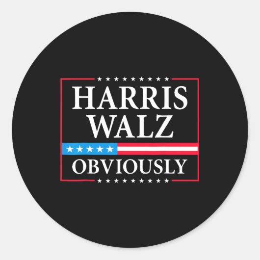Walz uiteraard President Kamala Harris Waltz Elect Ronde Sticker (Voorkant)