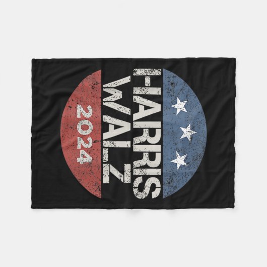 WAlzheimer 2024  Button Kamala Harris Tim W Fleece Deken (Voorkant (Horizontaal))