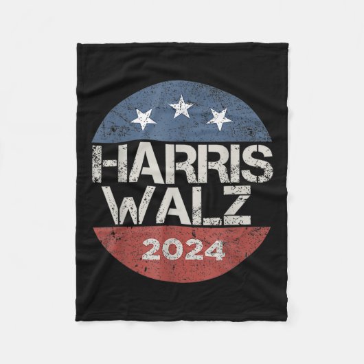 WAlzheimer 2024  Button Kamala Harris Tim W Fleece Deken (Voorkant)
