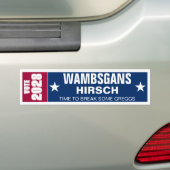 Wambsgans en Hirsch voor 2028 Bumpersticker (Op auto)