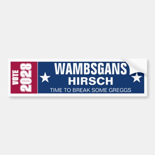 Wambsgans en Hirsch voor 2028 Bumpersticker (Voorkant)