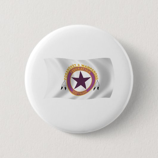Wampanoag Stam Vlag Knop Ronde Button 5,7 Cm (Voorkant)