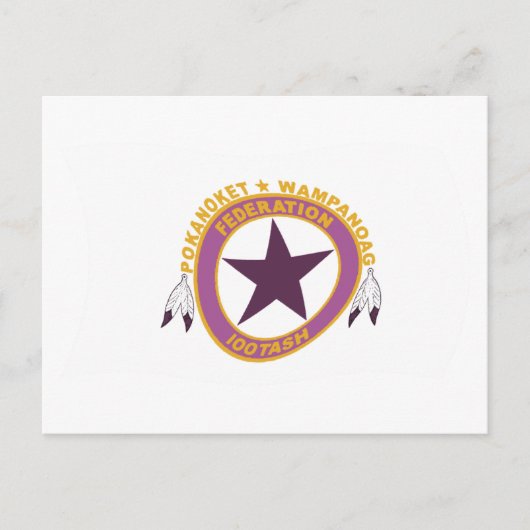 Wampanoag Stam Vlag Postkaart (Voorkant)