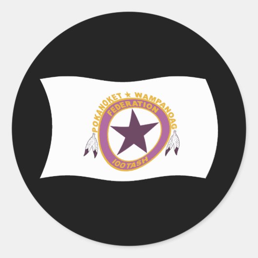 Wampanoag Stam Vlag Sticker (Voorkant)
