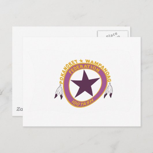 Wampanoag Tribe Flag Briefkaart (Voorkant / Achterkant)
