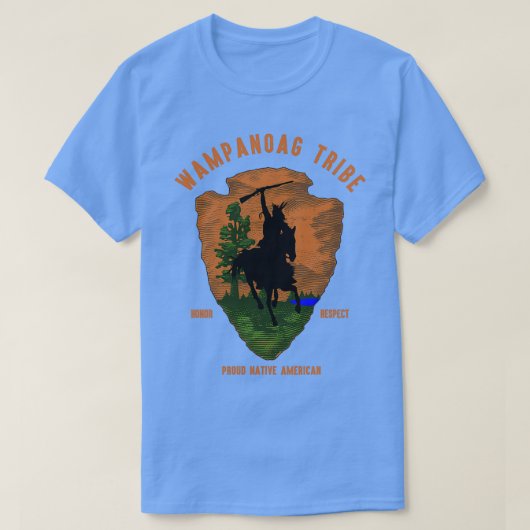 Wampanoag Tribe Native American Honor Respect Vint T-shirt (Design voorkant)