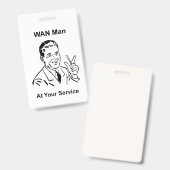 WAN Man Aan Uw Dienst Retro Tech Badge (Voor- en achterkant)