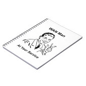 WAN Man Aan Uw Dienst Retro Tech Notitieboek (Linkerzijde)