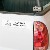 WAN Man Aan Uw Service Retro Tech Bumpersticker (Op Truck)
