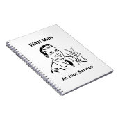 WAN Man Tot Uw Dienst Retro Tech Notitieboek (Rechterzijde)