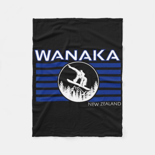 Wanaka New Zealand Snowboarding New Zealander Snow Fleece Deken (Voorkant)