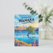 Wanaka Nieuw-Zeeland Briefkaart (Staand voorkant)