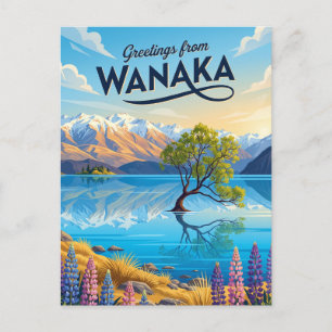 Wanaka Nieuw-Zeeland Briefkaart