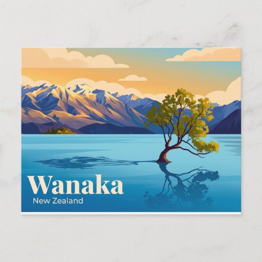 Wanaka Nieuw-Zeeland Briefkaart (Voorkant)