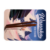 Wanaka Nieuw-Zeeland ski poster Magneet (Horizontaal)