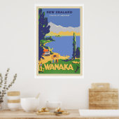 Wanaka, Nieuw-Zeeland Vintage Travel Poster (Keuken)
