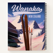 Wanaka Nieuw-Zeelands ski-poster Notitieboek (Achterkant)